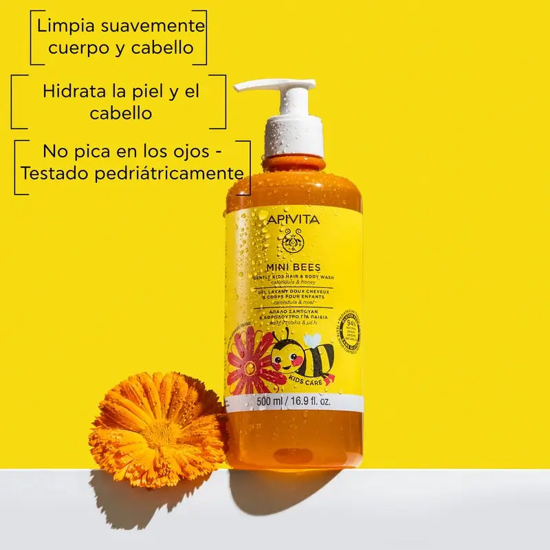 APIVITA Sanftes Shampoo-Gel für Kinder, 500 ml