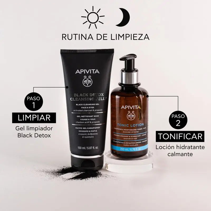 APIVITA Black Detox Cleanser mit Aktivkohle und Propolis 150 ml