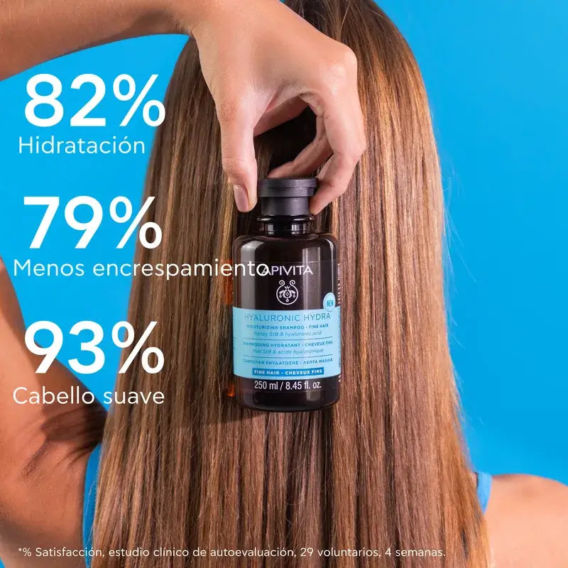 Apivita Hyaluronic Hydra Feuchtigkeitsspendendes Shampoo Feines Haar, 250 Ml