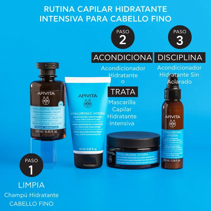 Apivita Hyaluronic Hydra Feuchtigkeitsspendendes Shampoo Feines Haar, 250 Ml