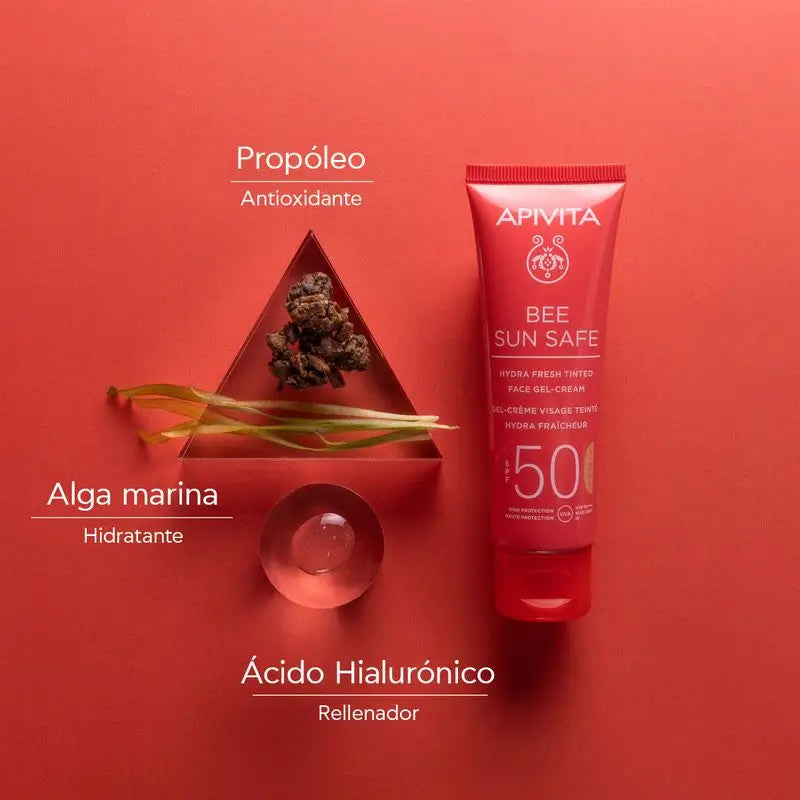 APIVITA Hydra Fresh Gel-Cream SPF 50 mit Farbe 50 ml