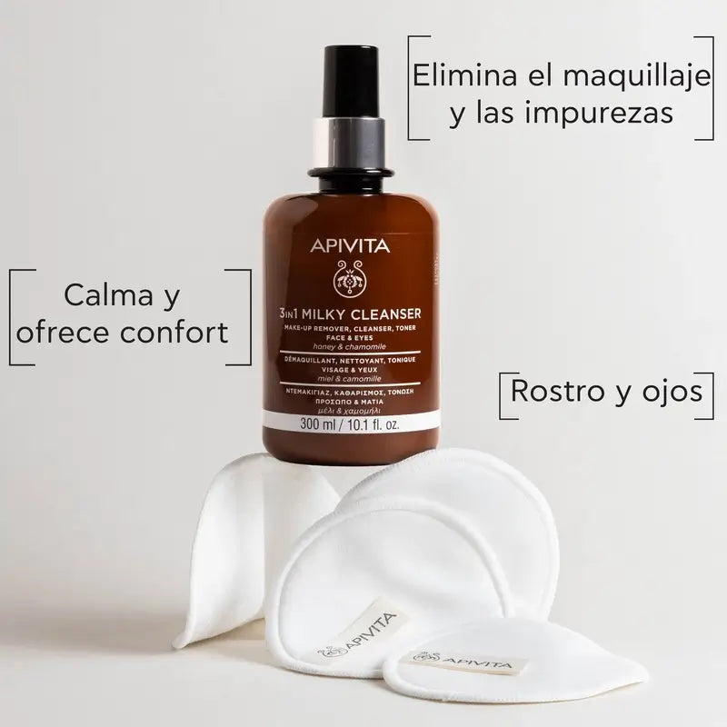Apivita Reinigungsmilch 3 in 1, 300 ml