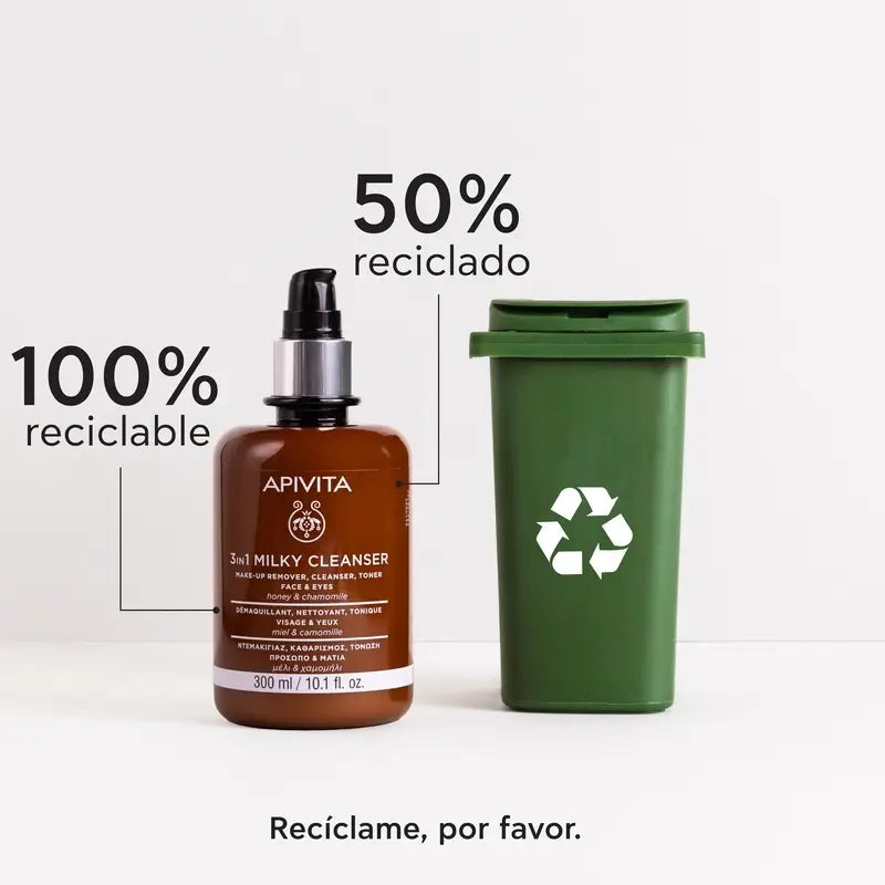 Apivita Reinigungsmilch 3 in 1, 300 ml