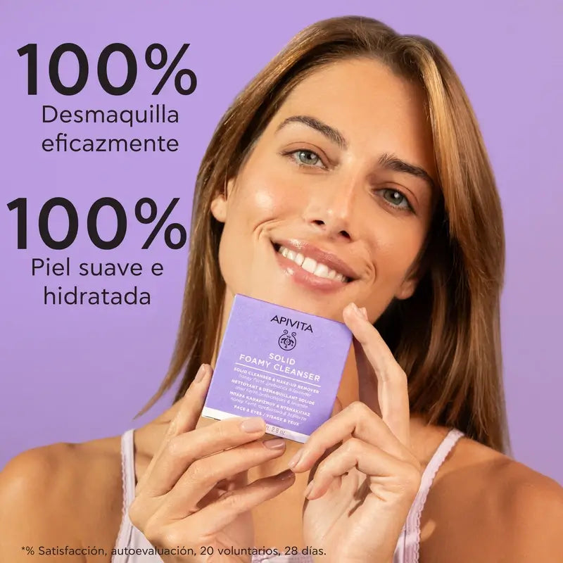 Apivita Cleanser & Make-up-Entferner Solid Face & Eye Cleanser, 80 G