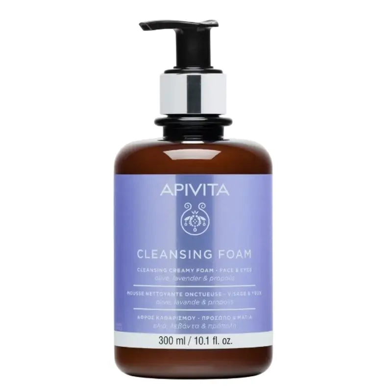Apivita Facial Cleansing Promotion - Gesichts- und Augenreinigung Schaumreinigungscreme, 300ml