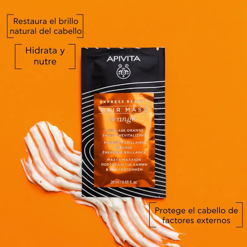APIVITA Haarmaske Glanz & Vitalität mit Orange und Honig