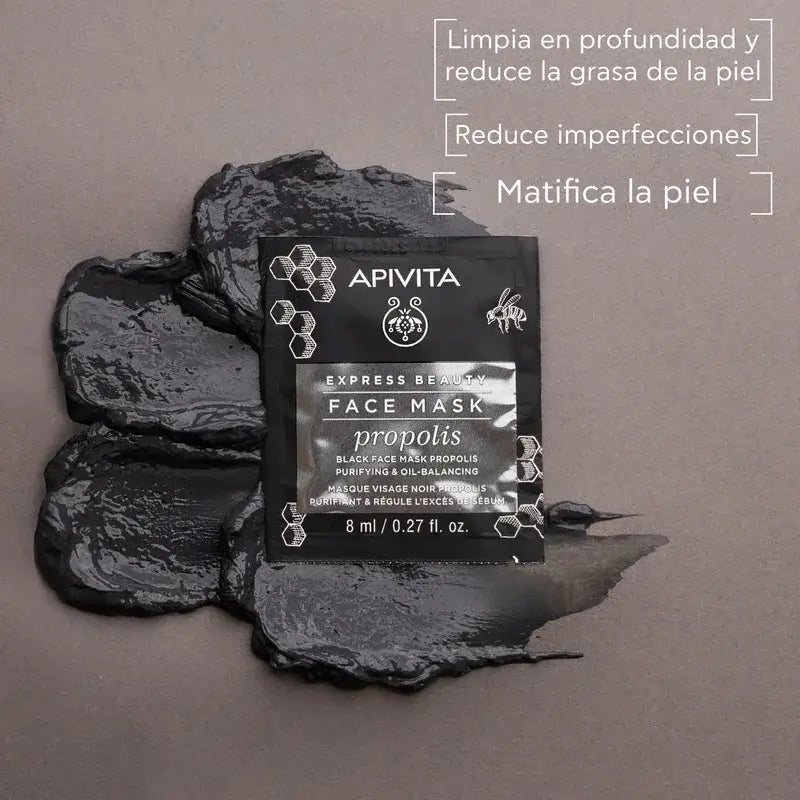 APIVITA Express Schönheitsmaske für fettige junge Haut mit Propolis