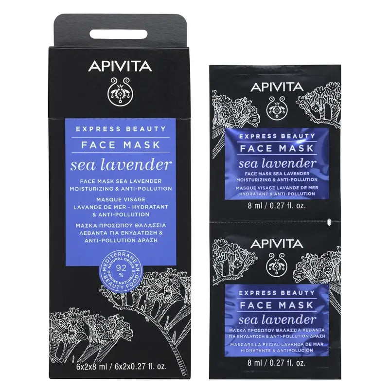 APIVITA Express Beauty Feuchtigkeitsspendende & antioxidative Maske mit Meereslavendel