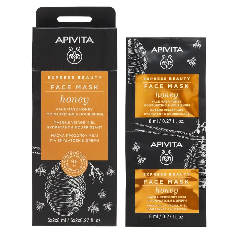 APIVITA Express Beauty Feuchtigkeitsspendende & nährende Maske mit Honig