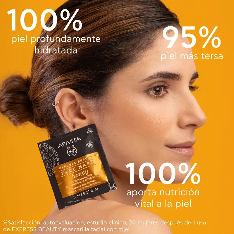 APIVITA Express Beauty Feuchtigkeitsspendende & nährende Maske mit Honig