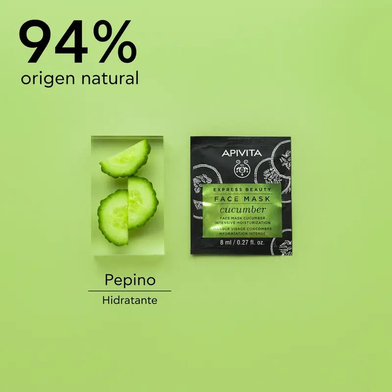 APIVITA Express Beauty Intensive Feuchtigkeitsmaske mit Gurke