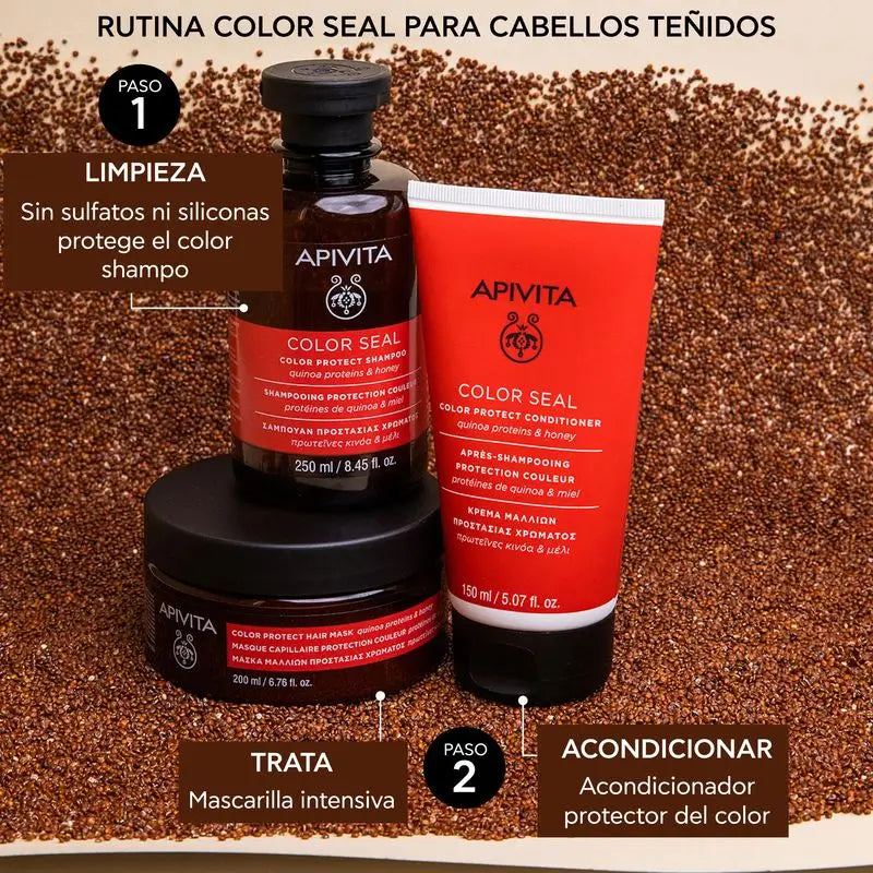Apivita Farbversiegelungsmaske mit Quinoa & Honig , 200 ml