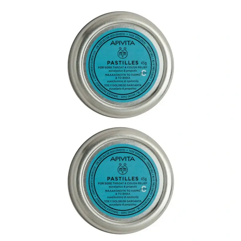 Apivita Eukalyptus & Propolis Lutschtabletten, 2er-Pack
