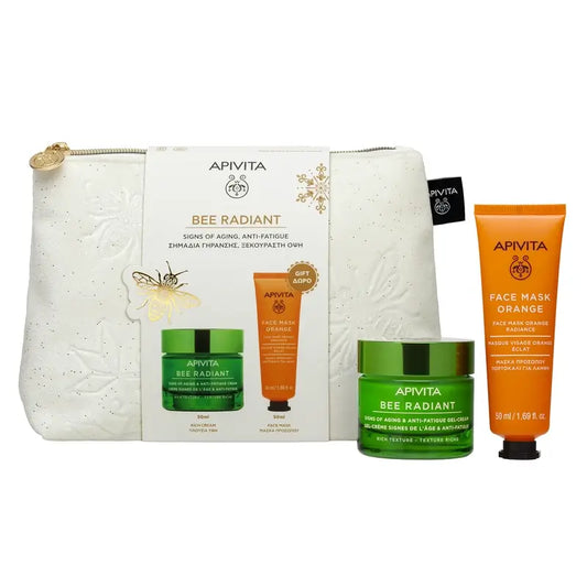 Apivita Promo Bee Radiant Age-Responsive & Anti-Fatigue Gel-Creme, 50ml + Orange Gesichtsmaske, 50ml