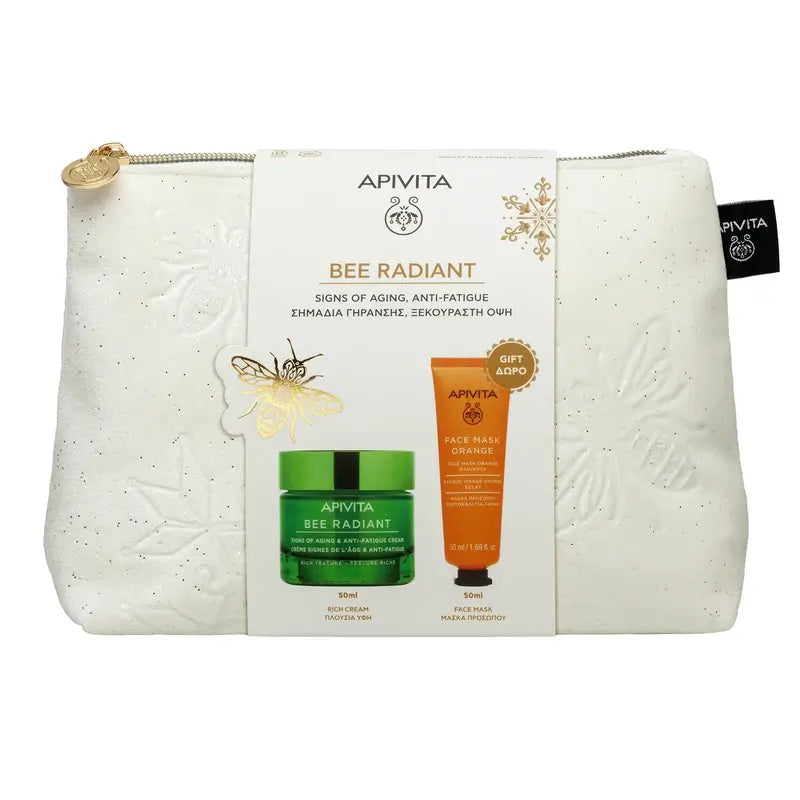 Apivita Promo Bee Radiant Age-Responsive & Anti-Fatigue Gel-Creme, 50ml + Orange Gesichtsmaske, 50ml