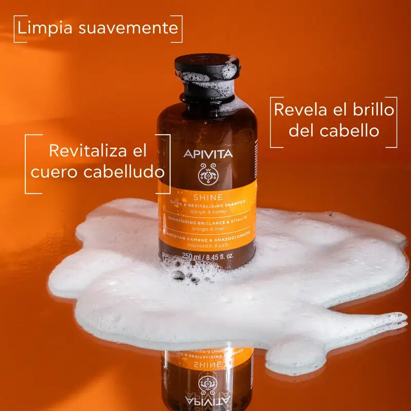 APIVITA Glanz & Vitalität Shampoo mit Orange & Honig 250 ml
