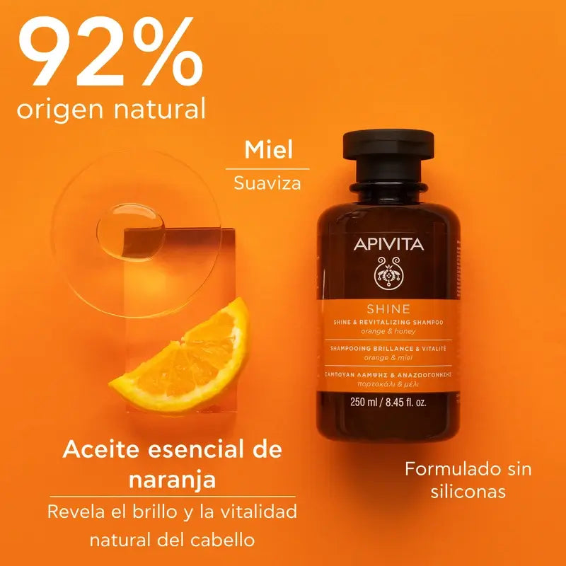 APIVITA Glanz & Vitalität Shampoo mit Orange & Honig 250 ml