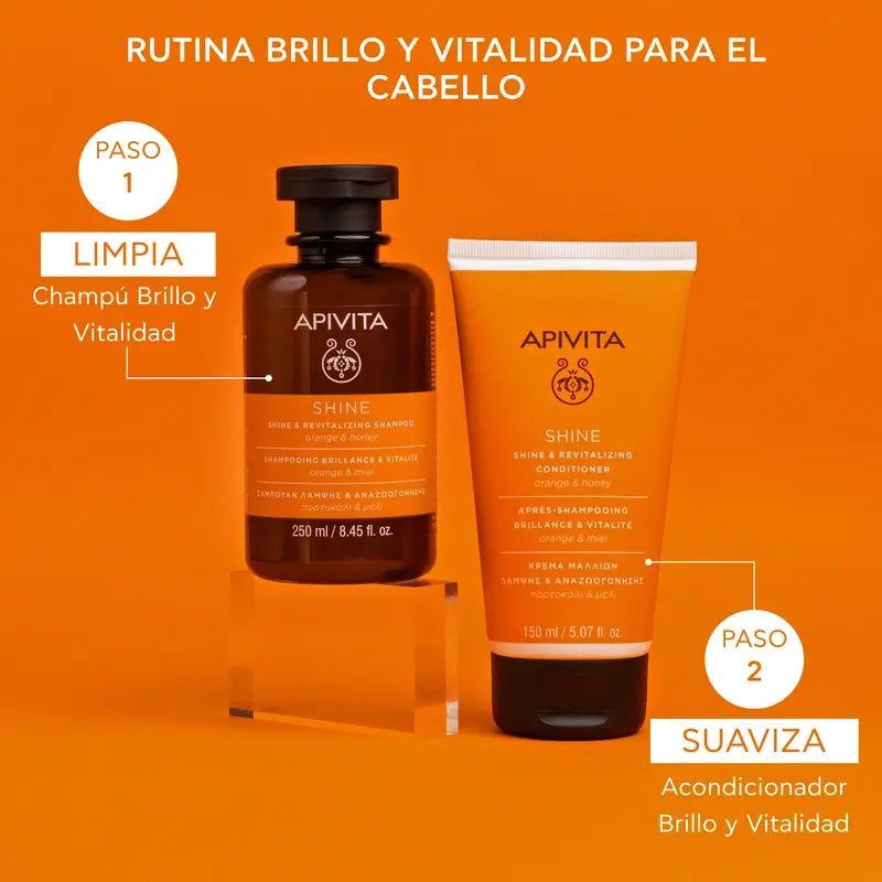 APIVITA Glanz & Vitalität Shampoo mit Orange & Honig 250 ml