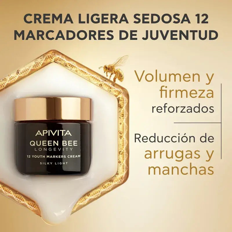 Apivita Bienenkönigin Langlebigkeit Licht Creme 12 Jugendmarker, 50 ml