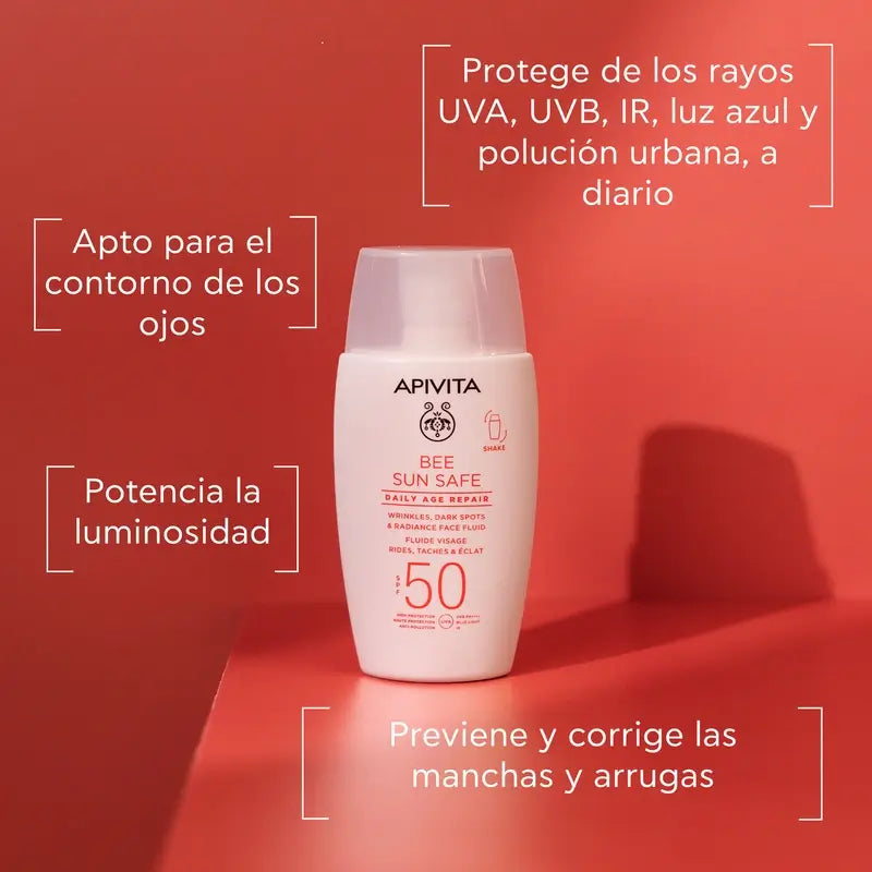 Apivita Daily Anti-Ageing Repair Tägliches Gesichtsfluid Spf50, 50 Ml