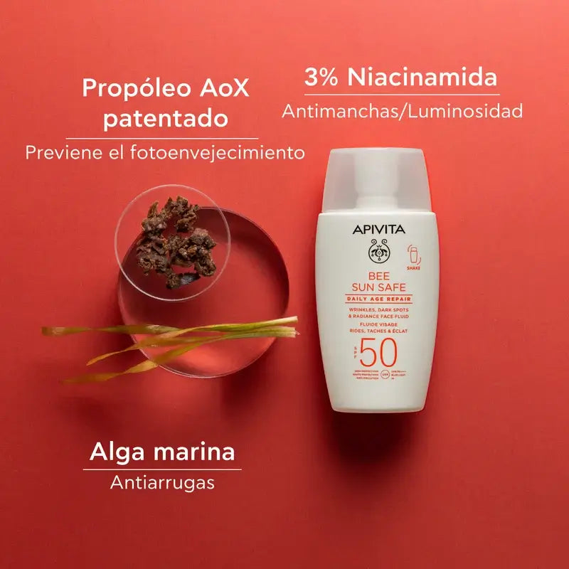 Apivita Daily Anti-Ageing Repair Tägliches Gesichtsfluid Spf50, 50 Ml