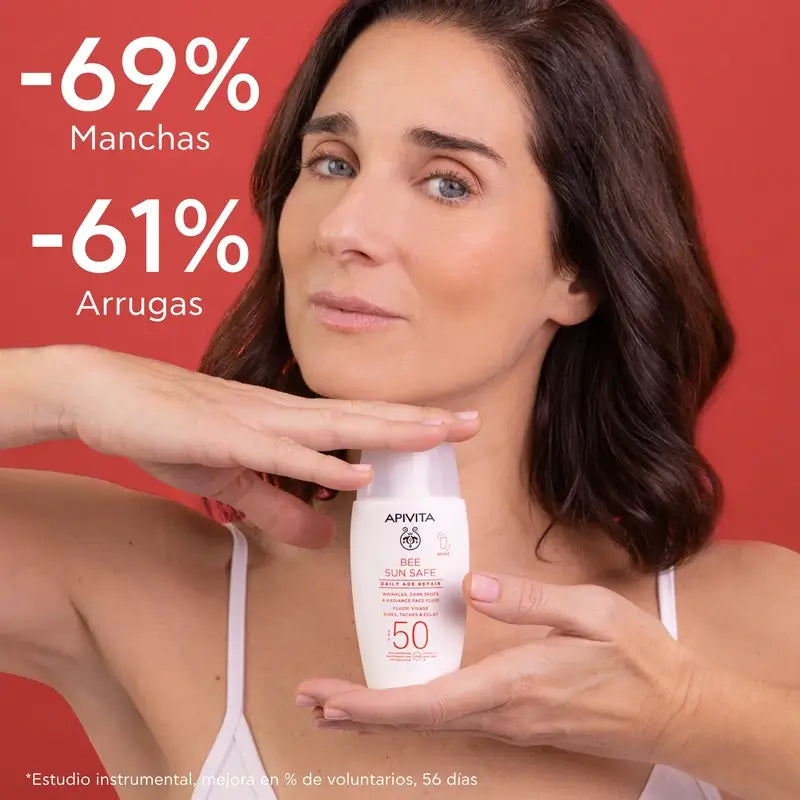 Apivita Daily Anti-Ageing Repair Tägliches Gesichtsfluid Spf50, 50 Ml