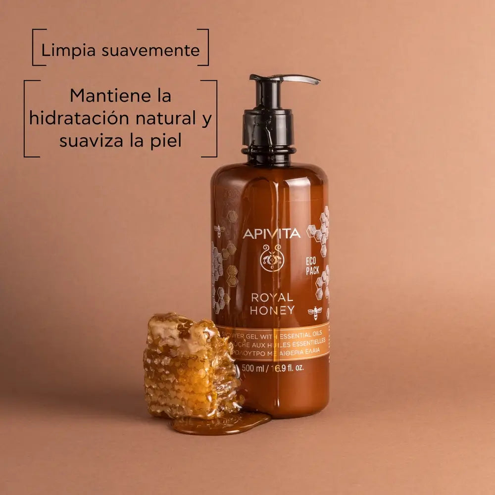 APIVITA Königlicher Honig Cremiges Duschgel mit ätherischen Ölen, 500 ml