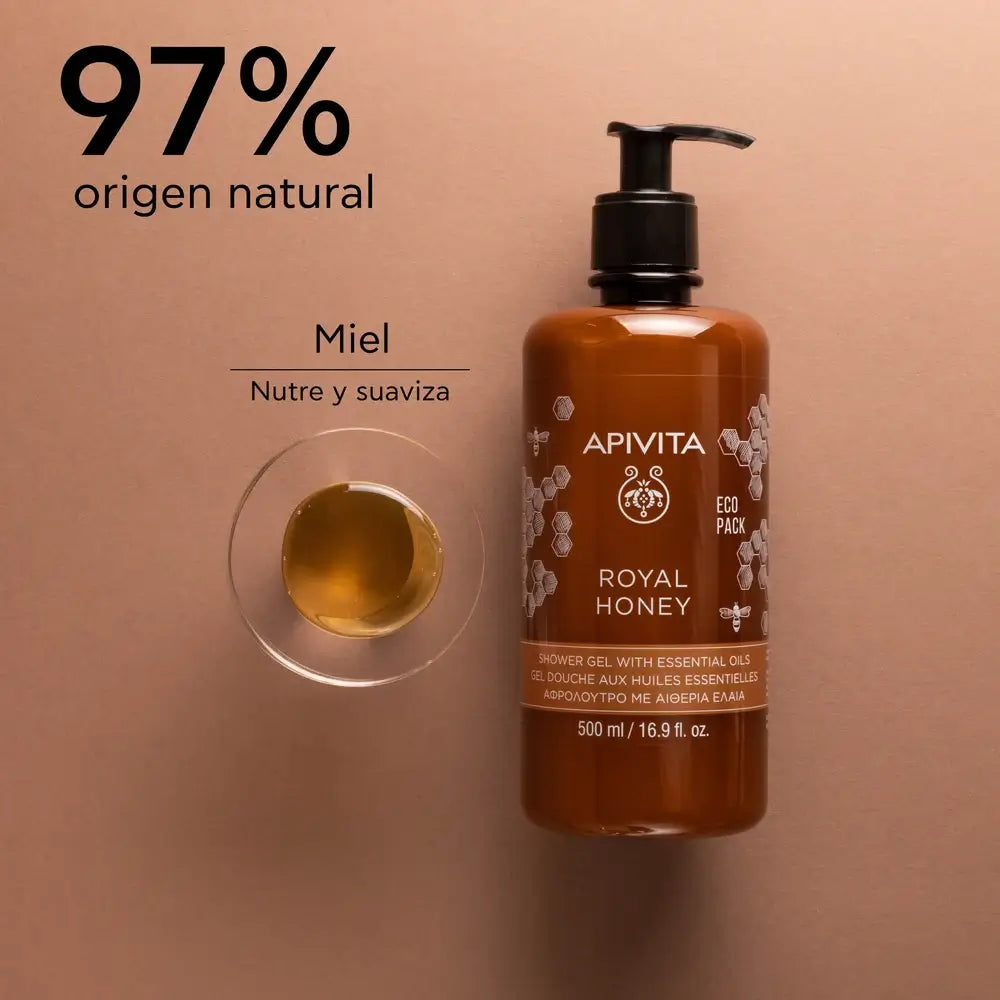 APIVITA Königlicher Honig Cremiges Duschgel mit ätherischen Ölen, 500 ml
