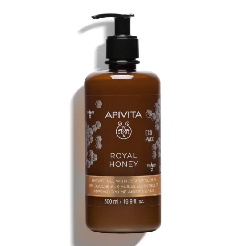 APIVITA Königlicher Honig Cremiges Duschgel mit ätherischen Ölen, 500 ml