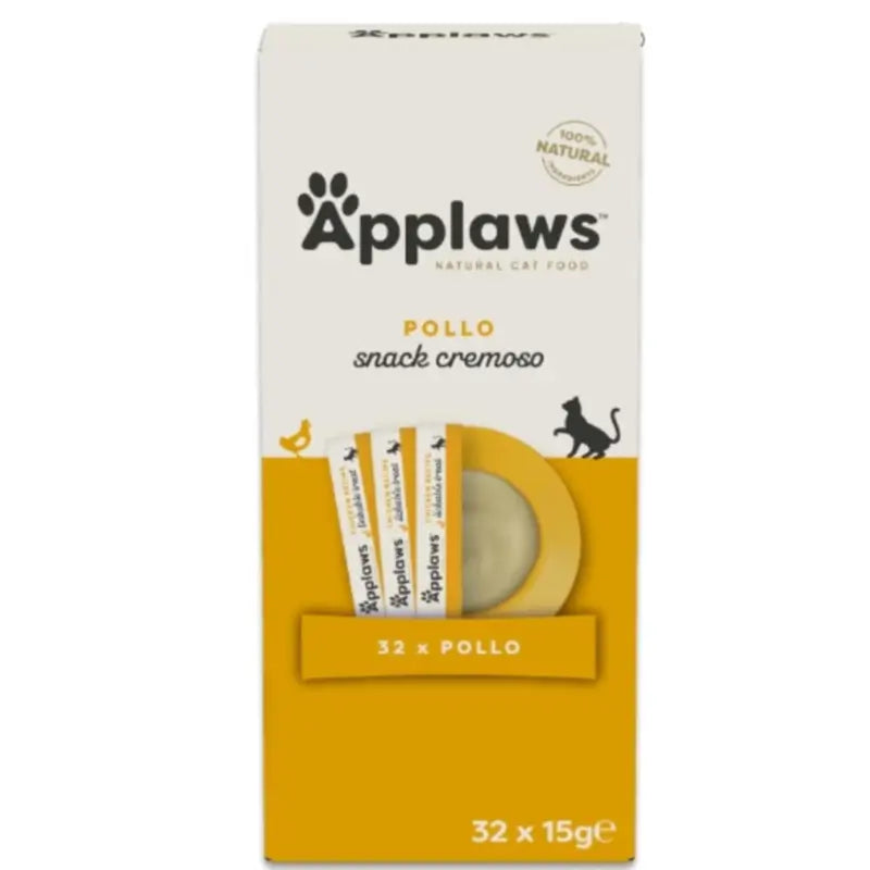Applaws Katzen-Snack „Lickable“ mit Hähnchen, 4 x 8 x 15 g
