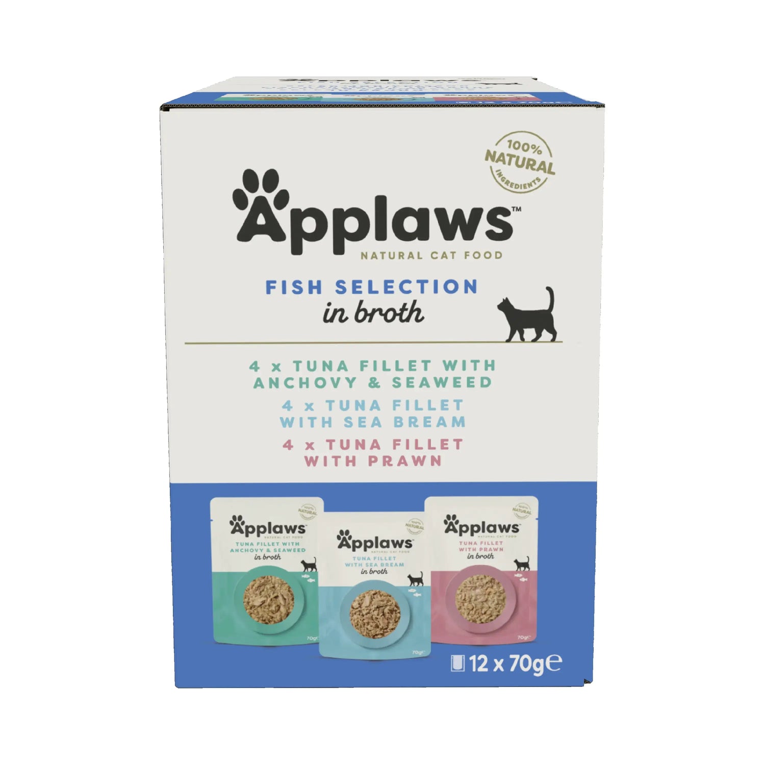 Applaws Katze Fischbrühe Sachet Multipack 12X70
