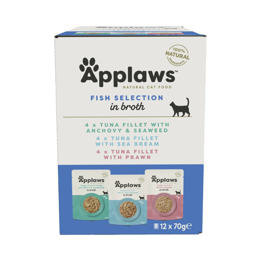 Applaws Katze Fischbrühe Sachet Multipack 12X70