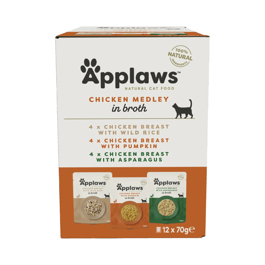Applaws Katzen-Hühnerbrühe Multipack 12X70