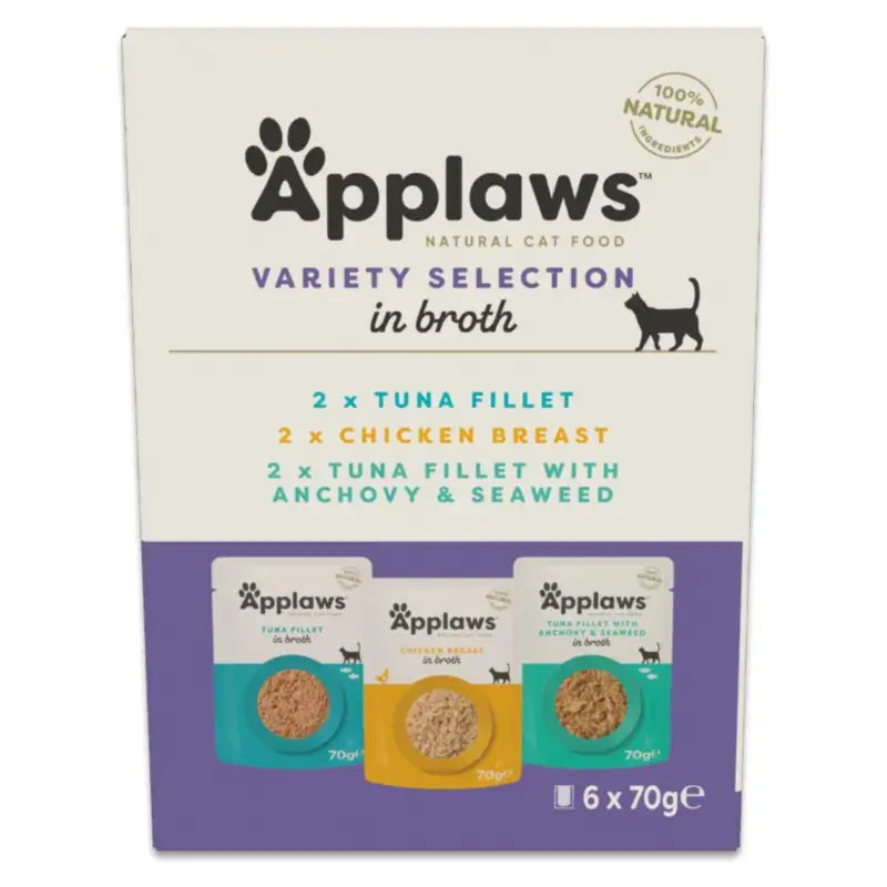 Applaws Cat „Selección“ Thunfisch, Huhn, Gelee, Multi, 6 x 70 g