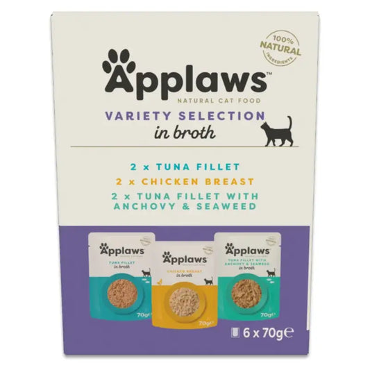 Applaws Cat „Selección“ Thunfisch, Huhn, Gelee, Multi, 6 x 70 g