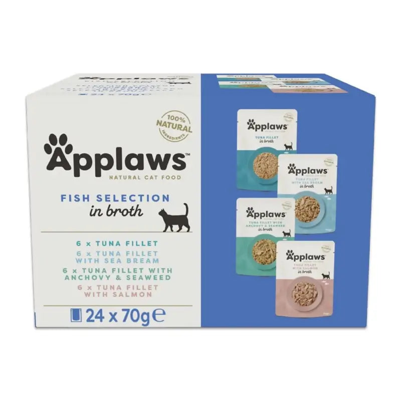 Applaws Cat „Selección“ Fischbrühe, 24 x 70 g