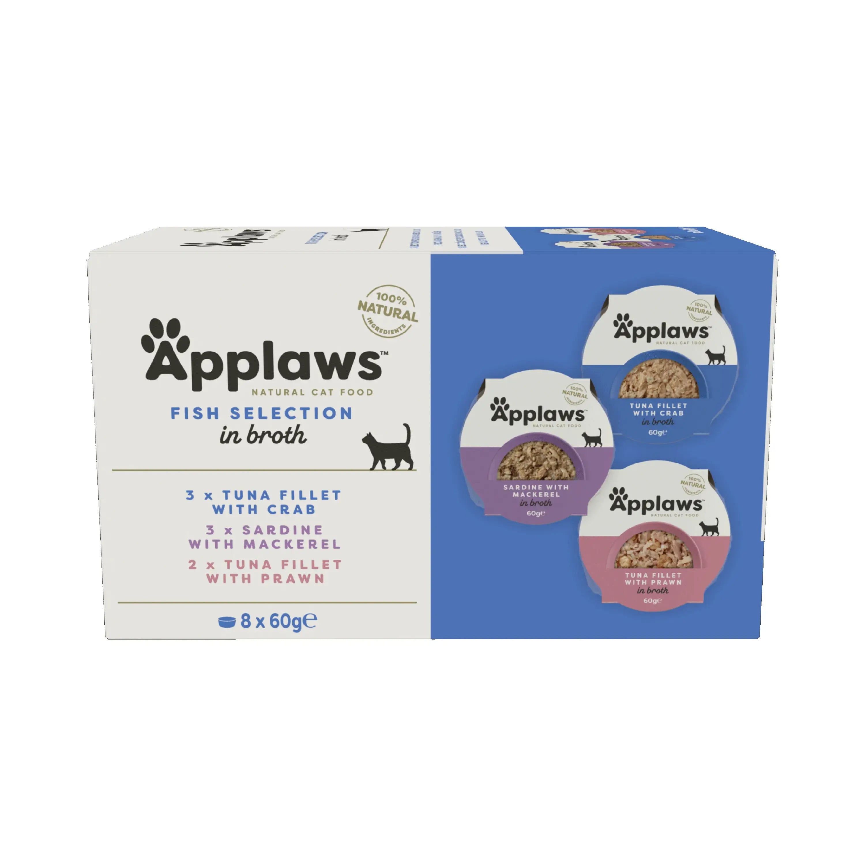 Applaws Katze Multi Choice Fischportion 8X60