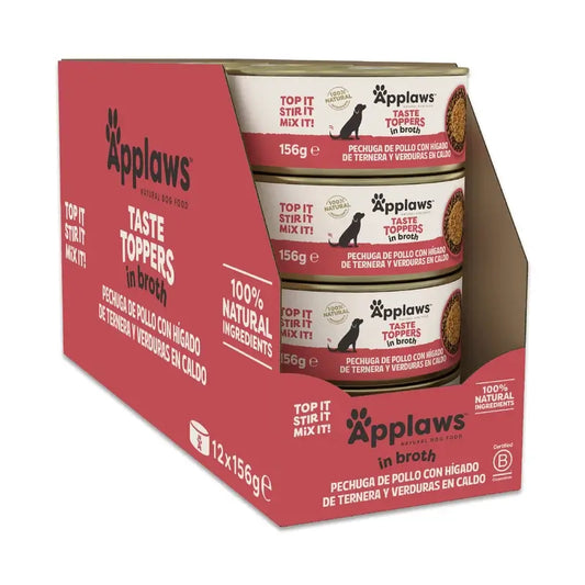 Applaws Hund kann Toper Huhn Higa Tern Verd Brühe 12X156Gr