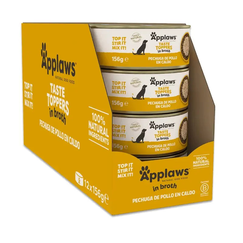 Applaws Hund Topper kann Huhn in Brühe 12X156Gr