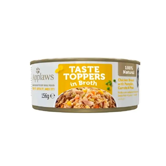 Applaws Hund Huhn Gemüsebrühe Topper Dose 12X156Gr