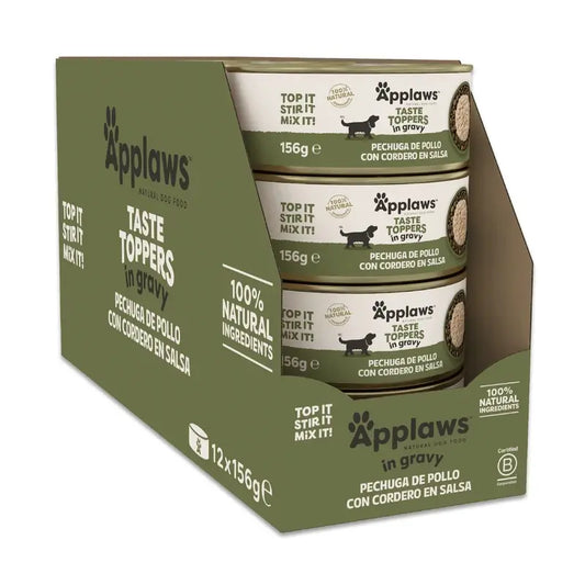 Applaws Hund Topper Dose Huhn & Lamm In Sauce 12X156Gr