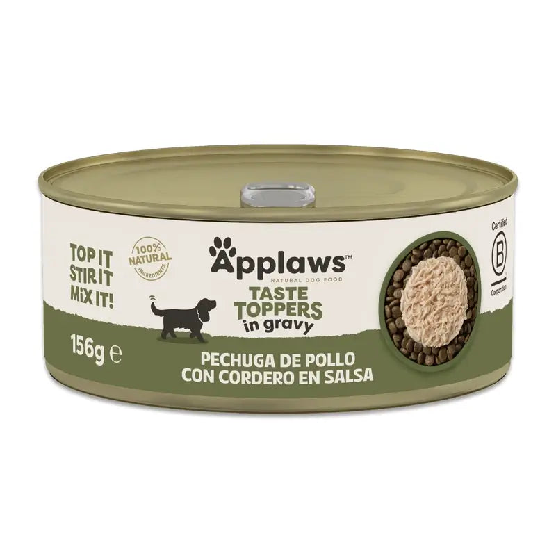 Applaws Hund Topper Dose Huhn & Lamm In Sauce 12X156Gr