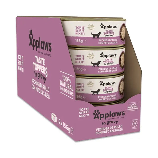 Applaws Hund Topper Dose Huhn & Ente In Sauce 12X156Gr