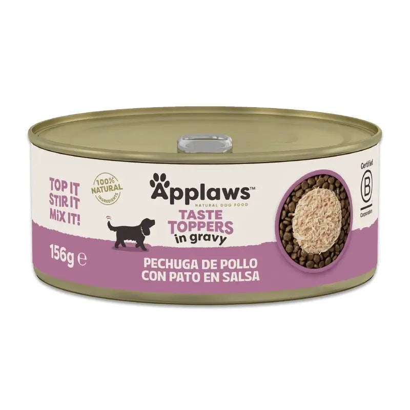 Applaws Hund Topper Dose Huhn & Ente In Sauce 12X156Gr