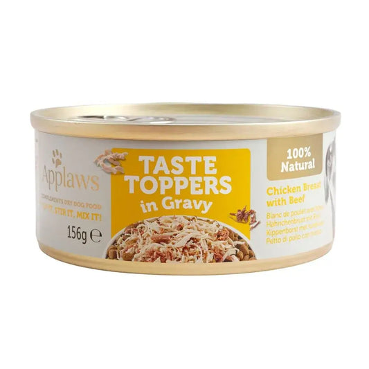 Applaws Hund Topper Dose Huhn & Rindfleisch in Sauce 12X156Gr