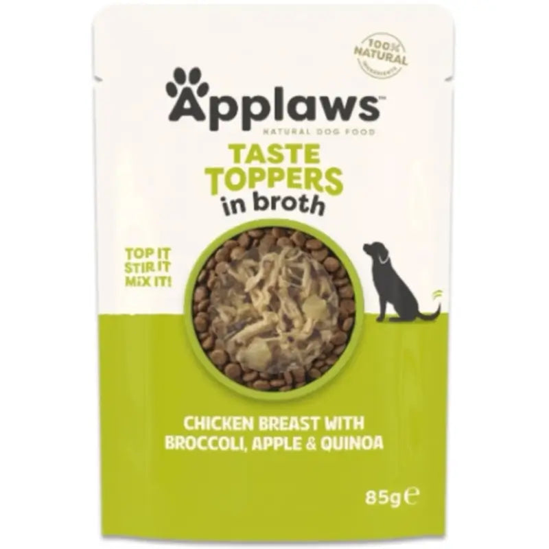 Applaws Dog Topper-Beutel mit Hähnchen, Brokkoli und Quinoa, 12 x 85 g