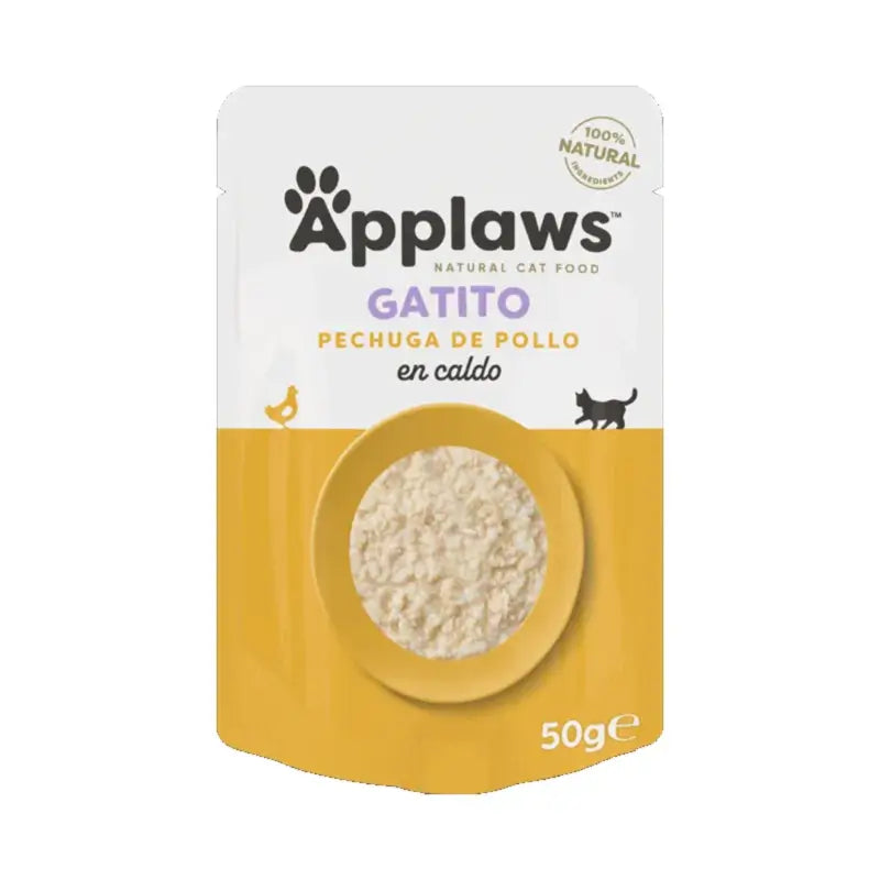Applaws Kitten – Hähnchenbrust in Brühe, 12 x 50 g