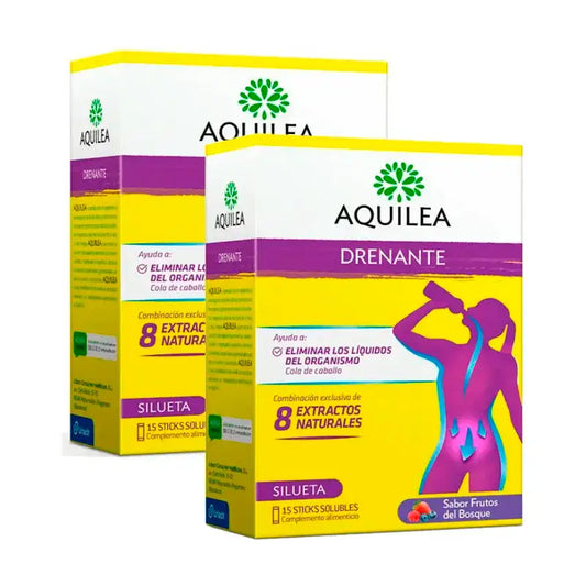 Aquilea Drainage Waldbeerengeschmack, Packung 2 x 15 Sticks