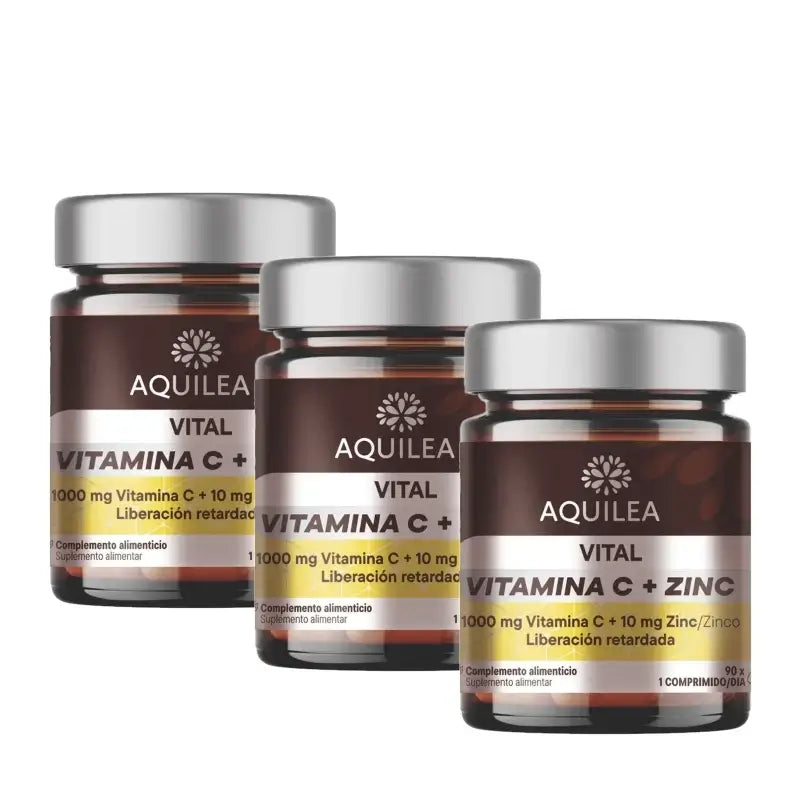 Aquilea Vitals Vit C+Zink, 90 Kapseln, 3er-Pack
