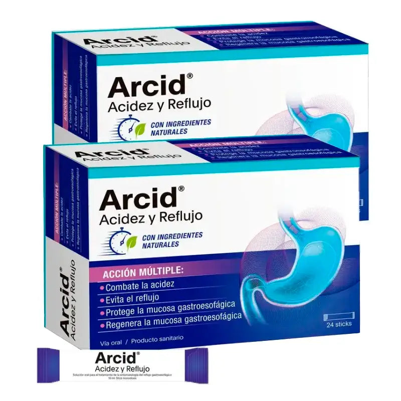 Arcid Sodbrennen & Reflux , Packung 2 x 24 Sticks